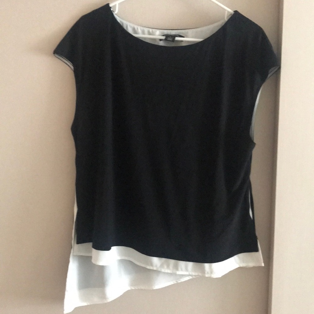 Black top with angled cut bottom